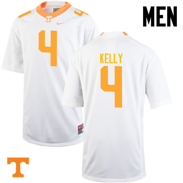 Men #4 John Kelly Tennessee Volunteers College Football Jerseys-White